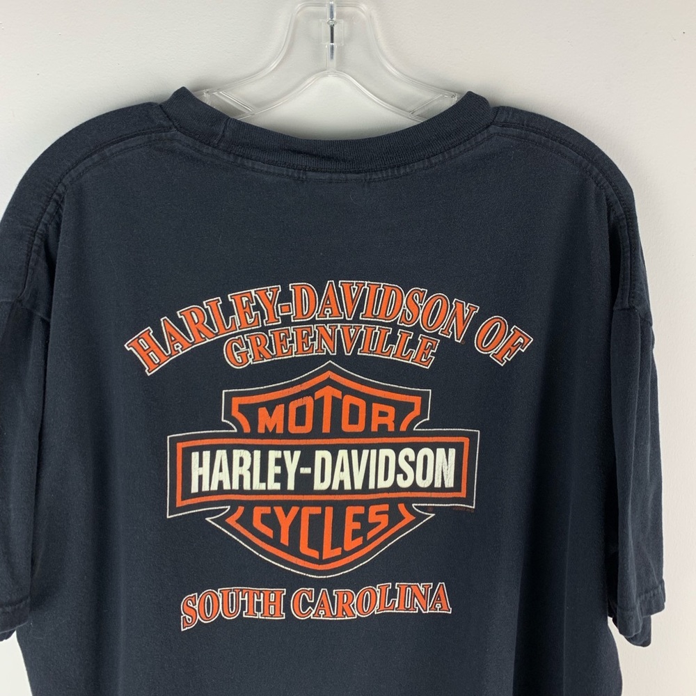 Harley Davidson Distressed Spellout Graphic Tee - Picture 3 of 8
